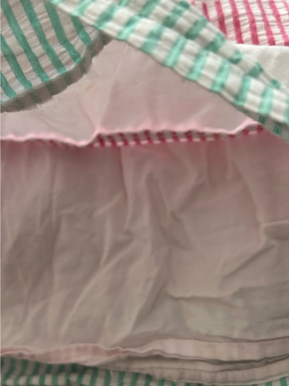 Gymboree Light Pink and White Gingham Seersucker Striped Girls Dress. Size 5T - Picture 4 of 6